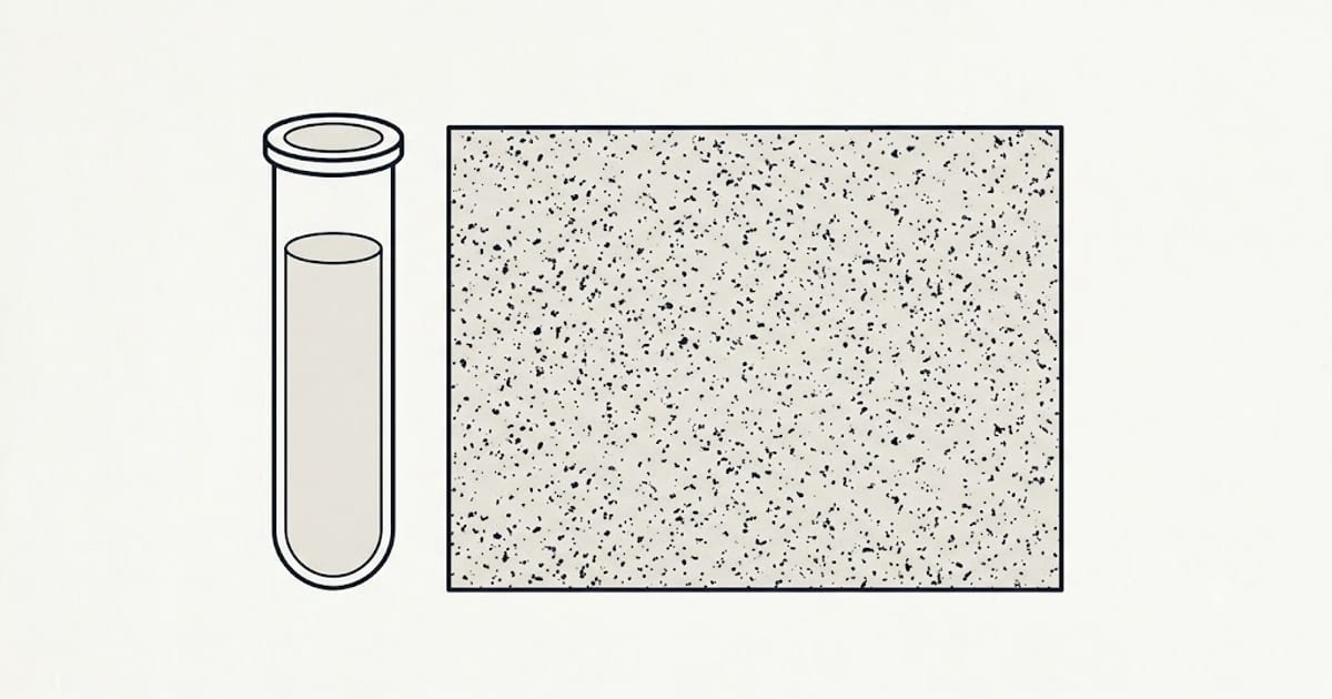 A test reading that does not match the water